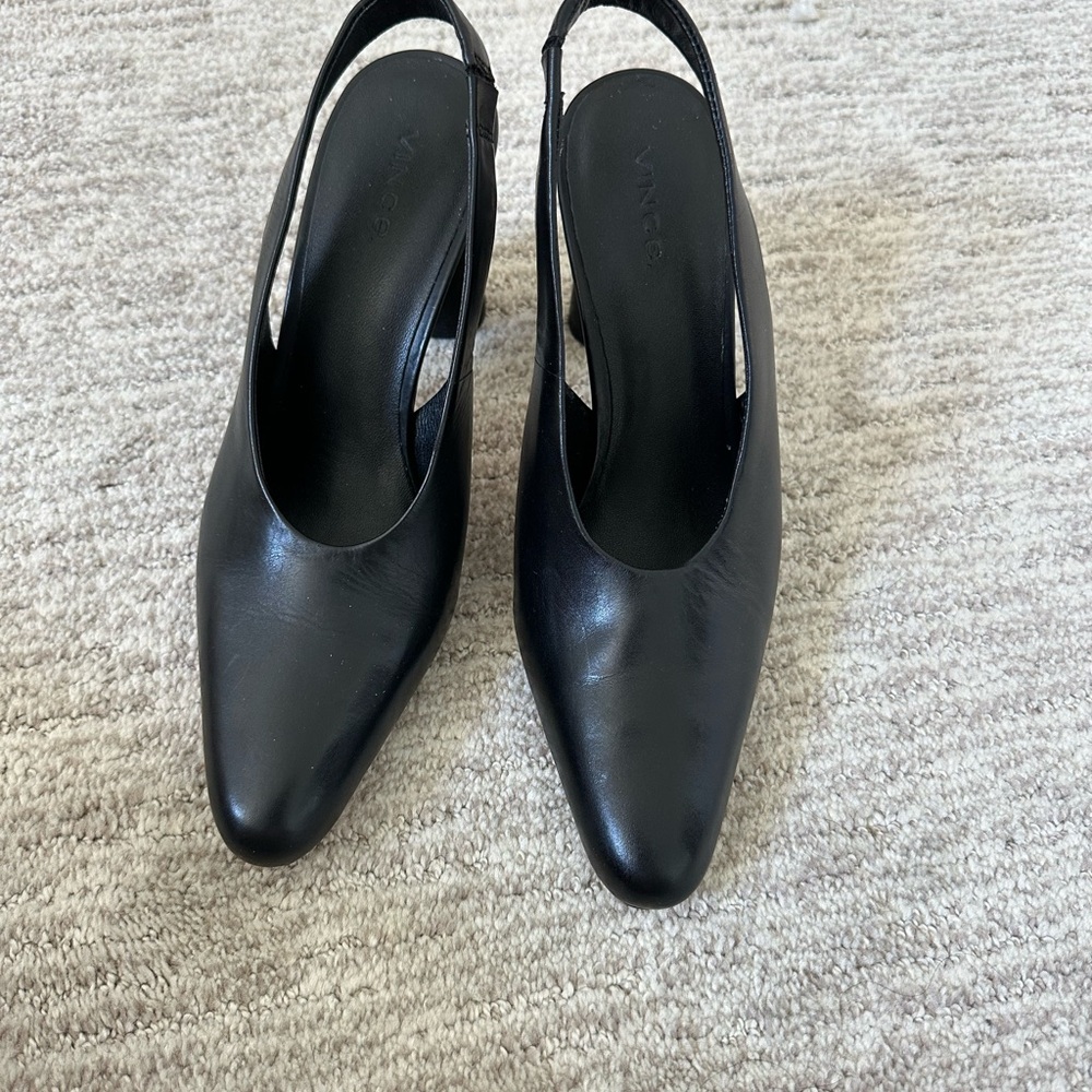 Vince Women's Classic Black Slingback Heels